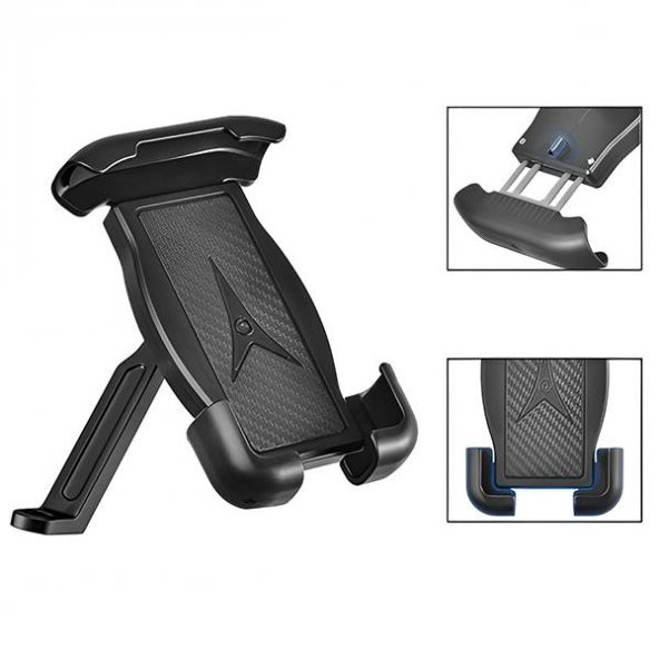 Coofbe 360 Derece Dönebilen Aynaya Takılan Motorsiklet Telefon Tutucu Bisiklet Scooter Telefon Tutucu - 3