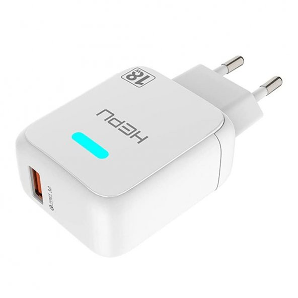 HEPU HP618T QC3.0 18W Seyahat Şarj Aleti USB-Type-C Kablo Set - 5