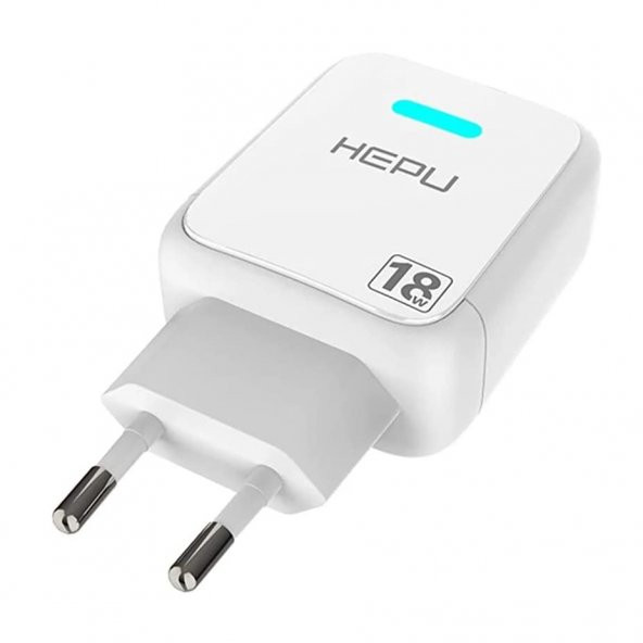 HEPU HP618T QC3.0 18W Seyahat Şarj Aleti USB-Type-C Kablo Set - 6