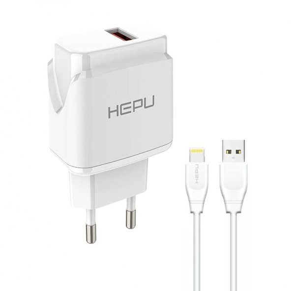 HEPU HP617L 2.1A Seyahat Şarj Aleti USB-Lightning Kablo Set - 8