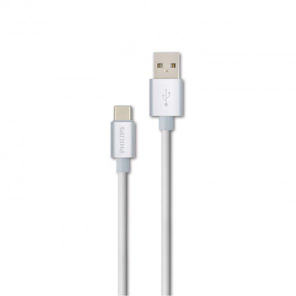 Philips 2023BY3A 3A 60W UsbA to Type-C 1.2 Metre Hızlı Şarj ve Data Kablosu Beyaz - 2