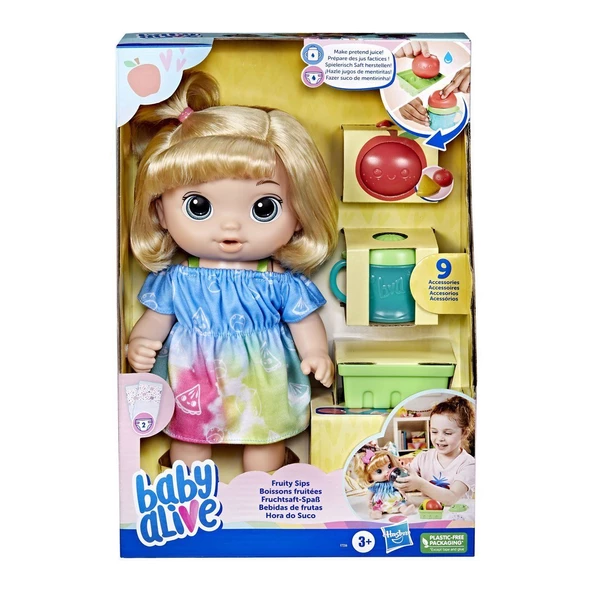 F7356 Baby Alive Bebeğim ile Eğlenceli Yudumlar Sarışın +3 yaş