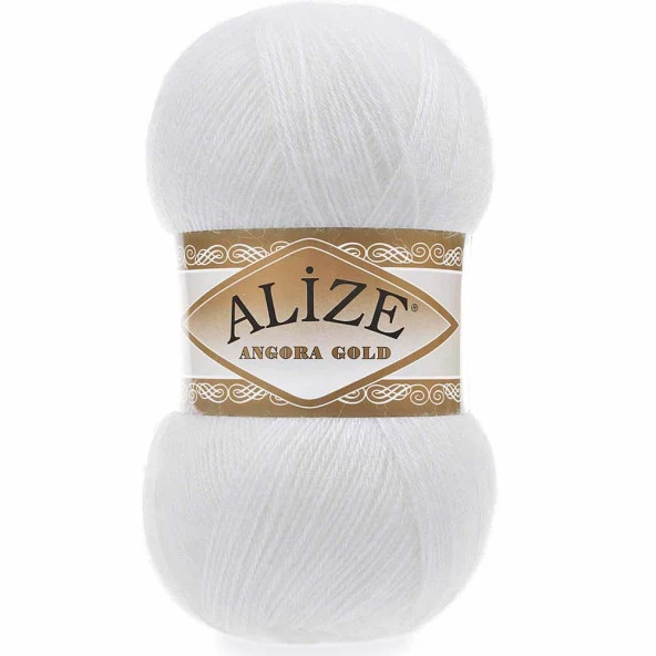 Alize Angora Gold El Örgü İpi 55 Beyaz