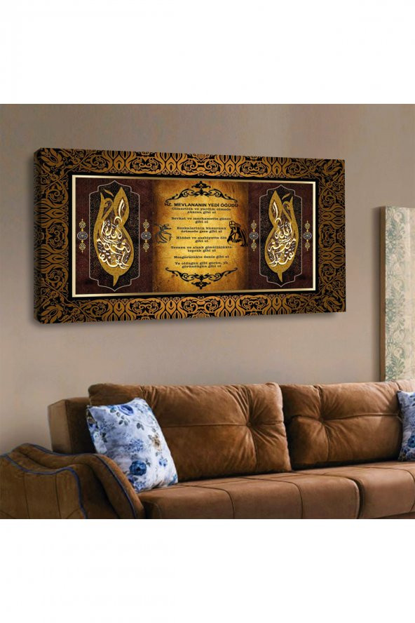 120X60 KANVAS MEVLANANIN YEDİ ÖĞÜDÜ TABLOSU