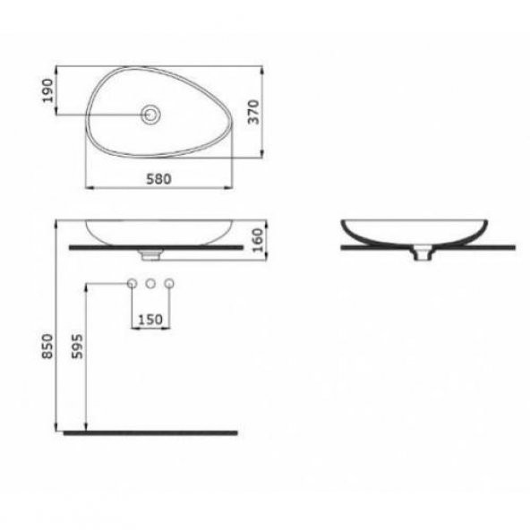 Bocchi Etna Çanak Lavabo Mat Yeşil 58 cm 1114-027-0125 - 2