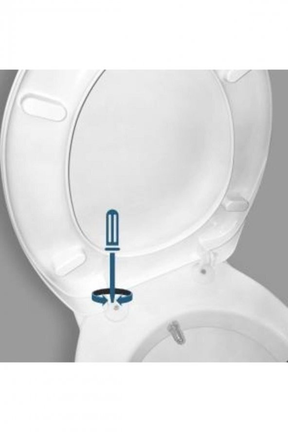 Rona Mavi Tisa ThermoPlast Standart Klozet Kapağı (Üstten Monte) - 3