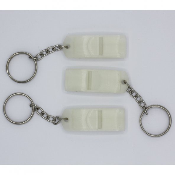 3 Adet Fosforlu Deprem Acil Yardım Düdüğü Yüksek Desibel Düdük Ses Islık Sesi 130 dB - Resim 3