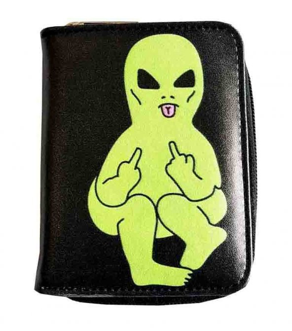 Alien Middle Finger - Parmak Çeken Alien Cüzdan