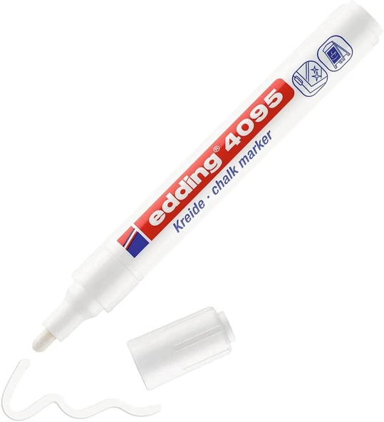 Edding 4095 Chalk Marker 2-3mm Tebeşir Kalemi Beyaz