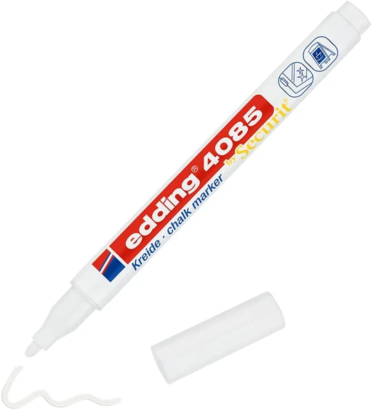 Edding 4085 Chalk Marker 1-2mm Tebeşir Kalemi Beyaz