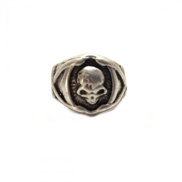 Iconic Skull Gümüş Kaplama Ayarlanabilir Yüzük