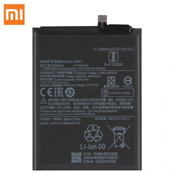 Xiaomi Mi 10T  Mi 10T Pro Batarya Pil BM53 Orjinal