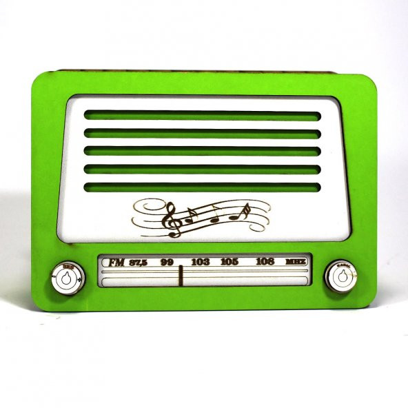 Dekoratif Yeşil Renk Radyo Kumbara