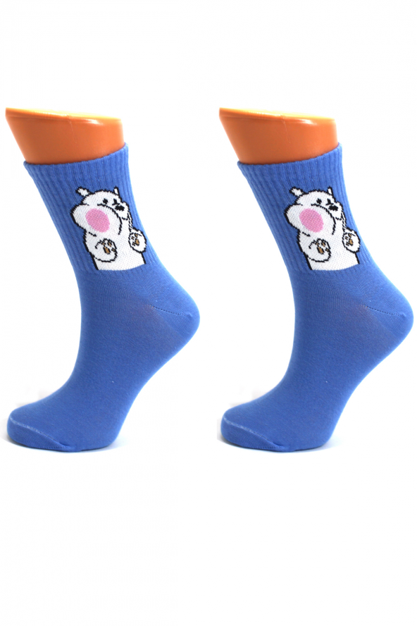 Ayıcık Mavi Çorap