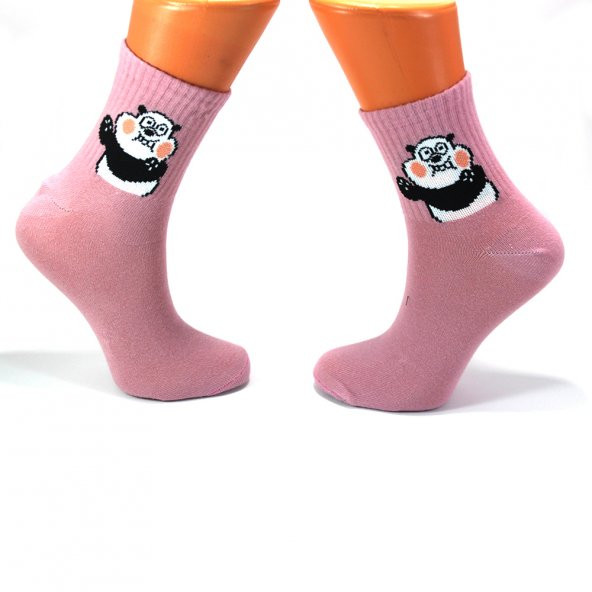 Panda Pembe Çorap