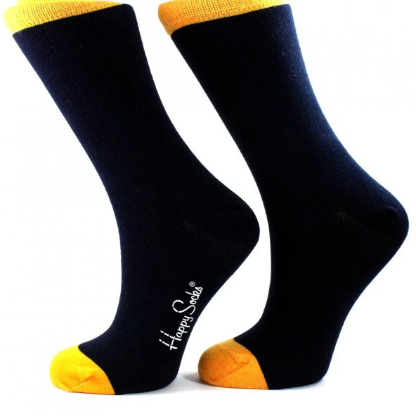 Happy Hardal Sarısı Siyah Çorap