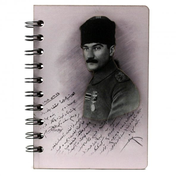 M.Kemal Atatürk 3D Mdf Defter