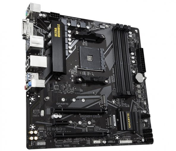 Gigabyte B550M-DS3H AMD B550 4400 MHz (OC) DDR4 Soket AM4 mATX Anakart - 3