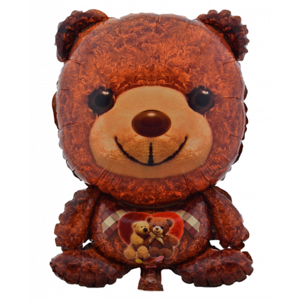 Teddy Bear 3 Adet Büyük Boy 40cmx60cm Folyo Balon Helyum No15 - 2