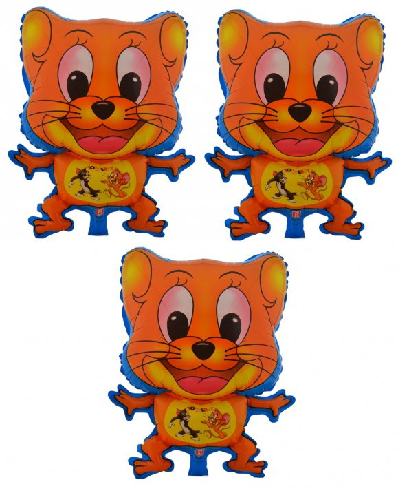 Tom Jerry 3 Adet Büyük Boy 40cmx56cm Folyo Balon Helyum No16
