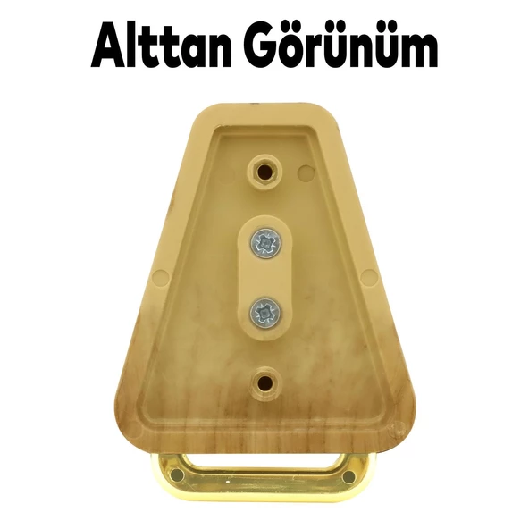 Piramit Kulp Mobilya Mutfak Çekmece Dolap Dolabı Kulpu Kulbu Plastik Kahverengi Ceviz 48 Mm Kulpları - 4
