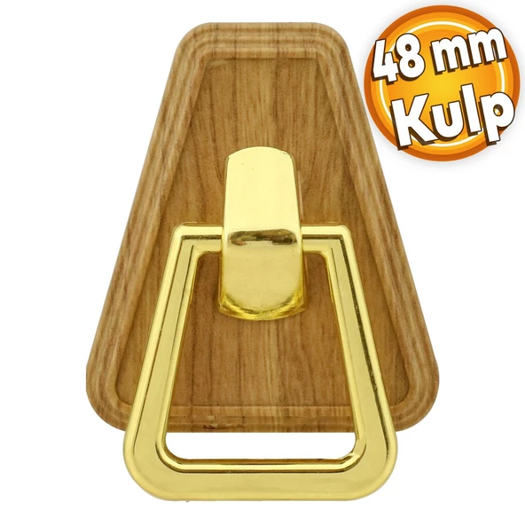 Piramit Kulp Mobilya Mutfak Çekmece Dolap Dolabı Kulpu Kulbu Plastik Kahverengi Ceviz 48 Mm Kulpları