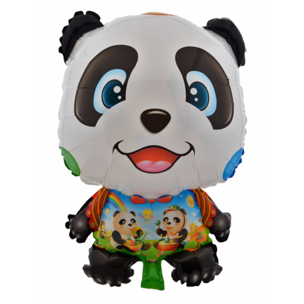 Neşeli Panda Büyük Boy 41cmx54cm Folyo Balon Helyum No19