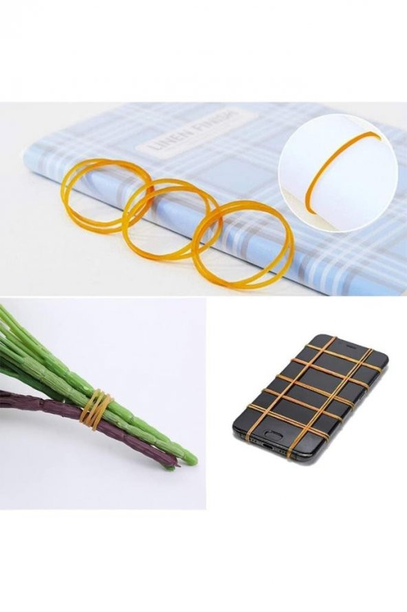 100 Adet 50 Mm Kauçuk Paket Lastiği Ofis Dosya Klasörü Banka Kağıt Paralar Için Esnek Lastikler - 2