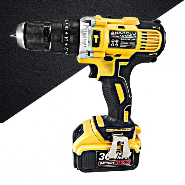Anadolu Strong ANS1054S Profesyonel Darbeli Akülü Matkap Çift Akülü Metal Mandren - 9