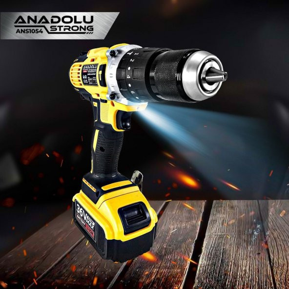 Anadolu Strong ANS1054S Profesyonel Darbeli Akülü Matkap Çift Akülü Metal Mandren - 10
