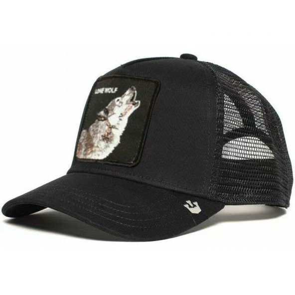 Fileli Yazlık Hayvan Resimli Şapka   Siyah -Beyaz