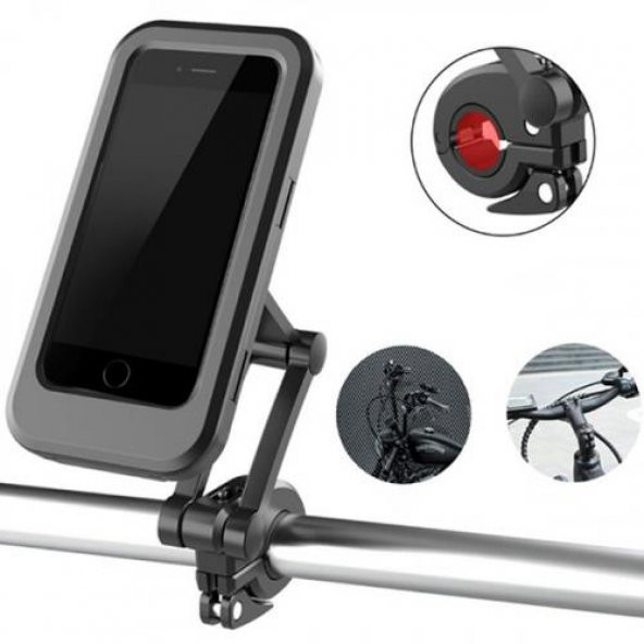 Coofbe Ayarlanabilir Uzunluk Su Geçirmez Dokunmatik Kontrol Motorsiklet Telefon Tutucu Bisiklet Tutucu - 3