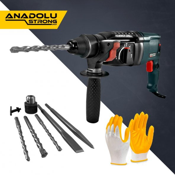 Anadolu Strong Ans1003 800 Watt Sds Plus Kırıcı Delici Hilti Matkap 26 Mm 2.2 Juel - 7