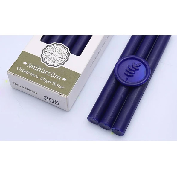 Mühür Mumu Çubuk 11mmx120mm 10 lu Paket Model: 305 ÇİVİT MAVİ - 1