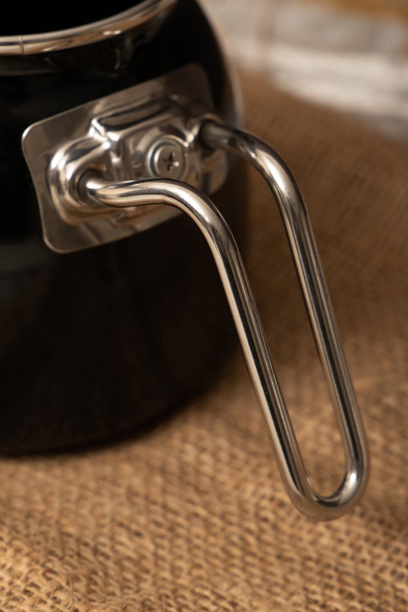 MaxxHome Emaye Çaydanlık Takımı Aile Boy - Siyah - 3