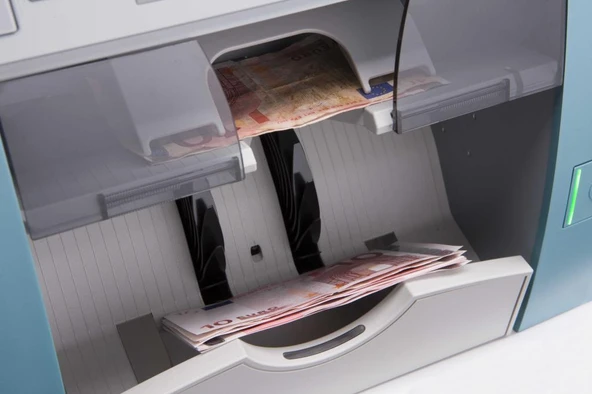 Giesecke+Devrient BPS C1 Profesyonel Banknot Sayma ve Tanıma Makinesi, 10 Ülke Para Birimi, Çek Okuma - 8