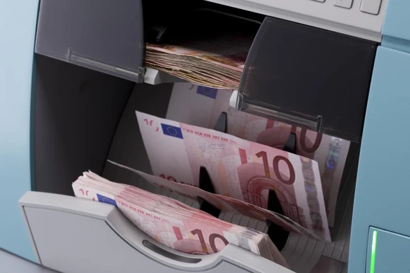 Giesecke+Devrient BPS C1 Profesyonel Banknot Sayma ve Tanıma Makinesi, 10 Ülke Para Birimi, Çek Okuma - 6