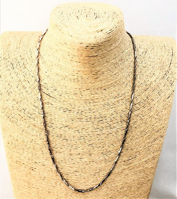 316L CERRAHİ ÇELİK 3 MM 55 CM ÇELİK KOLYE-ÇKOL93 - 3