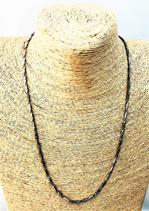 316L CERRAHİ ÇELİK 3 MM 55 CM ÇELİK KOLYE-ÇKOL93 - 4