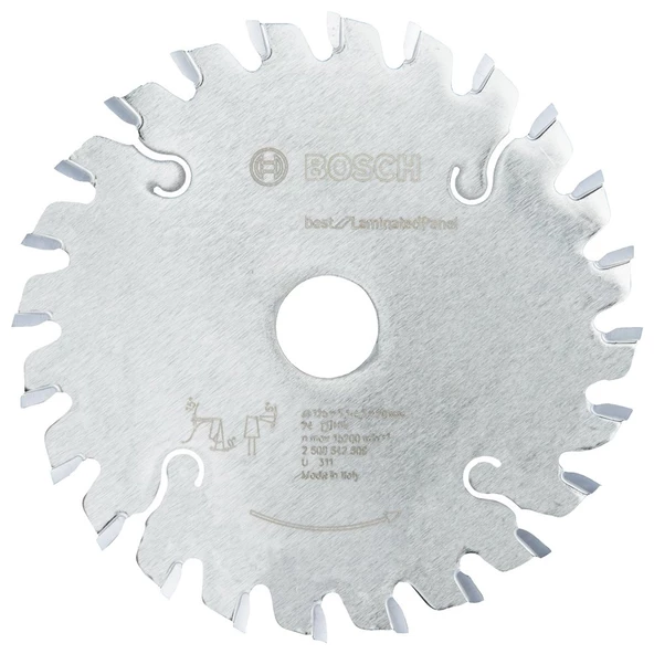 Bosch - Best Serisi Lamine Panel için Konik Ön Çizme Bıçağı 125*20 mm 24 Diş
