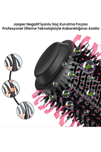 VOLEMİ 2200 W Saç Şekillendirici Saç Düzleştirici Fön Tarağı Saç Kurutma Makinesi Kişisel Bakım Aletleri - Resim 8