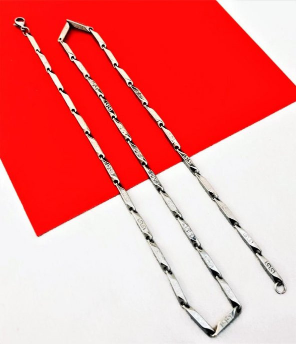 316L CERRAHİ ÇELİK 3 MM 55 CM ÇELİK KOLYE-ÇKOL95 - 3