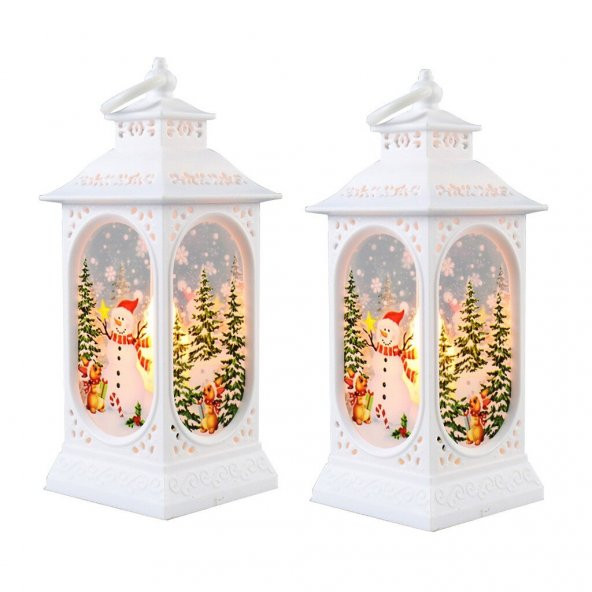 Noel Süsleri Gece Aydınlatması Led Noel Rüzgar Fener - 6