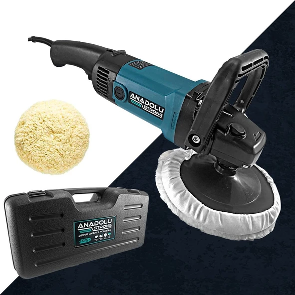Anadolu Strong ANS1002-A Profesyonel Devir Ayarlı 180mm 6 Kademeli Polisaj Makinesi Hediyeli Set - 7