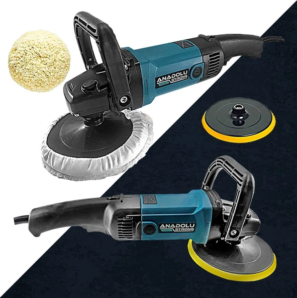 Anadolu Strong ANS1002-A Profesyonel Devir Ayarlı 180mm 6 Kademeli Polisaj Makinesi Hediyeli Set - 8