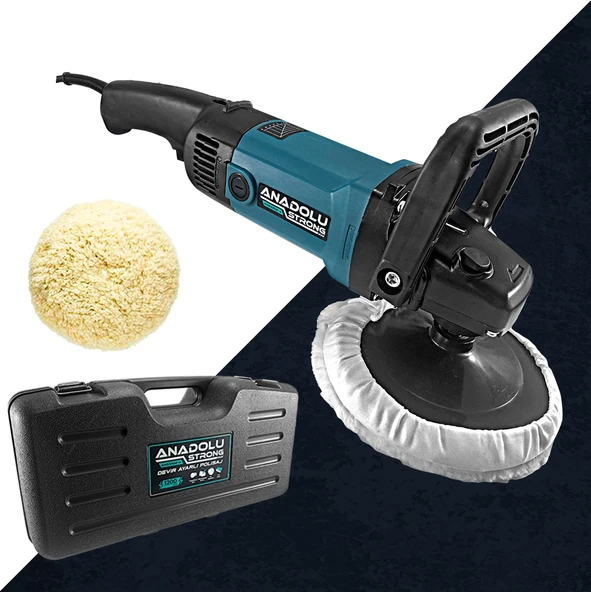 Anadolu Strong ANS1002-A Profesyonel Devir Ayarlı 180mm 6 Kademeli Polisaj Makinesi Hediyeli Set - 3