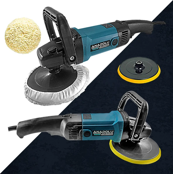 Anadolu Strong ANS1002-A Profesyonel Devir Ayarlı 180mm 6 Kademeli Polisaj Makinesi Hediyeli Set - 4