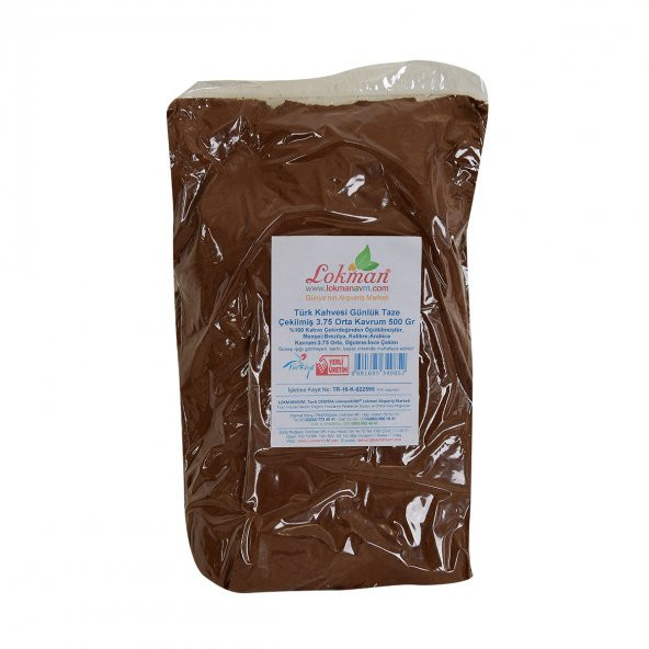 LokmanAVM Türk Kahvesi Günlük Taze Çekilmiş 3.75 Orta Kavrum 500 Gr Paket - 4