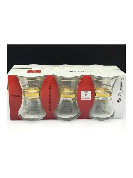 Paşabahçe 42771 Mat Yaldızlı Çay Bardağı 130 Cc 6 Lı ürün görseli 1