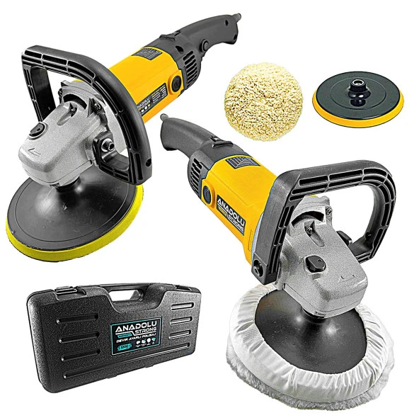 AnadoluStrong ANS1046 Devir Ayarlı 180mm 6 Kademeli Pasta Cila Koltuk Fırçalama Polisaj Makinesi